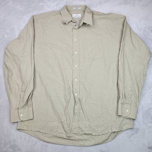 Pierre Balmain Shirt Mens XXXL 17.5 - 37 Beige Cotton Button Up Dress Casual 3XL
